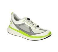 Sneaker ECCO "BIOM 2.2 M", Herren, Gr. 41, grün (weiß, neongrün), Textil, Lederimitat, sportlich, Schuhe, Halbschuh, Freizeitsneaker, Slipper mit Schnellverschluss (97009933-41) weiß, neongrün