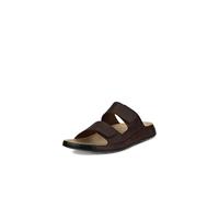 ECCO Cozmo Herren-Sandalen mit zwei Bändern, Blumenerde Nubuk, 10/10.5 UK