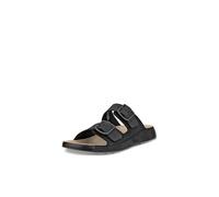 Ecco Herren-Sandale Cozmo – zwei Riemen, Schnalle, Nubuk schwarz – Gr. 43 (9-9.5)