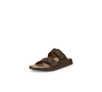 ECCO Cozmo Herren-Sandale mit zwei Riemen, Schnalle, Nukat Brown Nubuk, 9/9.5 UK