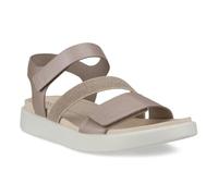 Ecco Damen FLOWT W Flat Sandal, Grey Rose METALLIC, 36 EU