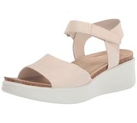Ecco Damen FLOWT Wedge Cork Sandal, Limestone, 40 EU