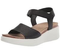 ECCO Damen Flowt Wedge Kork Sandale, Schwarz, 36/36.5 EU