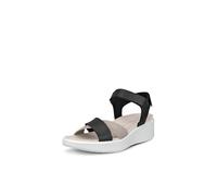 ECCO Damen Flowt Wedge Luxury Crossband Sandalen, Schwarz, 7-7.5