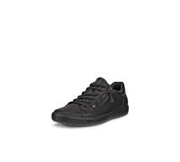 Ecco Sneaker Soft 7 Side Zip Lace – Premium-Vollnarbenleder, Schwarz, Damen, Gr. 37