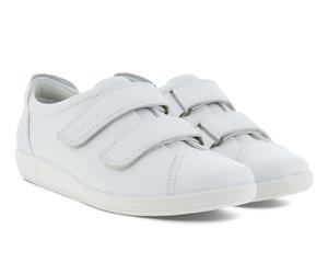Ecco - Damen Klettschuh SOFT 2.0 W brightWhite BRIGHT WHITE - Gr. - EU 39