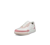Ecco Sneaker Street Court Lea Premium-Leder Weiß/Rosa Damen Größe 41