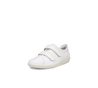 Ecco Klettschuh Soft 2.0 Premium-Vollnarbenleder Weiß Damen Größe 40