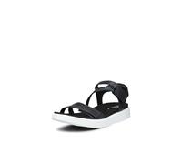 Sandale ECCO "SOFT SANDAL W 3-STRAP", Damen, Gr. 39, schwarz, Glattleder, unifarben, Basic, Schuhe Sandale, Riemchensandale, Sommerschuh, Klettschuh mit Fußbett (93712462-39) schwarz
