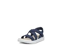 Ecco Soft Sandalen blau marine Kreuzriemen Nubuck 238813 für Damen, blau, Größe 36 EU