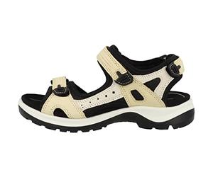 Ecco Damen Yucatan W Sandal, Straw/Shadow White, 37 EU