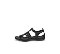 Sandale ECCO "FLASH", Damen, Gr. 36, schwarz, Glattleder, unifarben, Schuhe Sandale, Sommerschuh, Urlaubsschuh mit Klettverschluss (87718165-36) schwarz