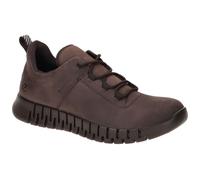 ECCO Sneaker Gruuv Lea GTX (Glattleder, wasserdicht) dunkelbraun Herren, Größe Euro (US) 43