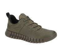 ECCO Sneaker Gruuv Lea GTX Glattleder GORE-TEX khakigrün Herren Größe 45