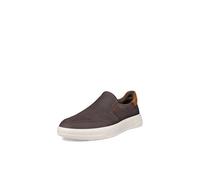 Ecco Slipper Move M – Herren Schlupfschuh mit Stretcheinsätzen, Leder, Gr. 40 – dunkelbraun/cognac