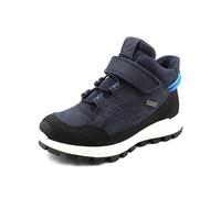 ecco - Leder-Klettstiefel EXOSTRIKE KIDS gefüttert in black/night sky Gr.28