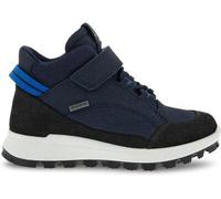 ecco - Leder-Klettstiefel EXOSTRIKE KIDS gefüttert in black/night sky Gr.28