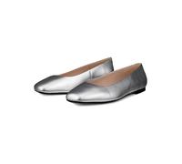 Ecco Leder-Ballerinas "Margot" in Silber - Größe 39 | Damen Ballerinas