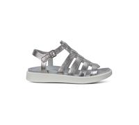 Ecco Leder-Sandalen "Flowt LX" in Silber - Größe 38 | Damen Sandalen