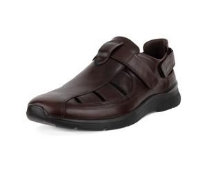 ECCO Ledersandale Irving Fisherman (Vollnarbenleder) dunkelbraun Herren, Größe Euro (US) 45