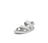 ECCO Damen Samara Flache Sandalen, Weiß/reines Silber, 7-7.5