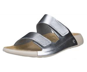ECCO Sandale Cozmo Flat silber/beige Damen, Größe Euro (US) 38