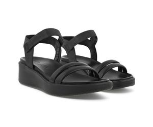 ECCO Sandale Flowt LX Wedge (Vollnarb und Nubukleder) schwarz Damen, Größe Euro (US) 37