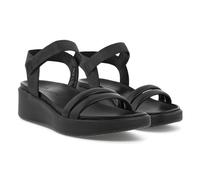 ECCO Sandale Flowt LX Wedge (Vollnarb und Nubukleder) schwarz Damen, Größe Euro (US) 40