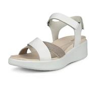 ECCO Sandale Flowt (Vollnarb und Nubukleder) weiss Damen, Größe Euro (US) 41