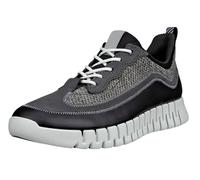 ECCO Sneaker Gruuv Lea (Premium-Leder, Mesh-Gewebe) schwarz/grau Herren, Größe Euro (US) 41