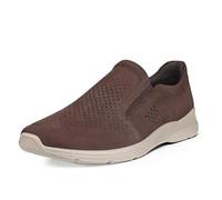 Ecco Slipper Irving Herren - Vollnarbenleder & Yak-Nubukleder, gelocht, braun (mocha) - Größe 47