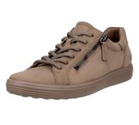 ECCO Sneaker Soft 7 Side Zip Lace (Premium-Vollnarbenleder) braun Damen, Größe Euro (US) 41