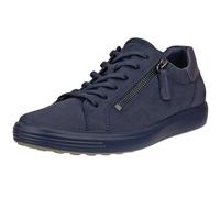 ECCO Sneaker Soft 7 Side Zip Lace (Premium-Vollnarbenleder) marineblau Damen, Größe Euro (US) 41