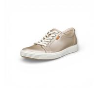 Ecco Damen Sneaker Soft 7 430003 Vollnarbenleder Pure White/Gold Größe 42 EU