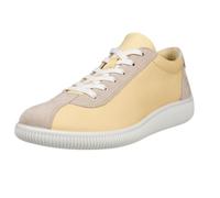 Ecco Damen-Sneaker Soft Zero 220253 – ECCO-Leder, mit Schnürung, Gelb/Beige – Größe 39