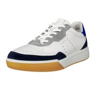 Ecco Sneaker Street Court Herren Premium-Leder Marine/Weiß/Virtual Größe 45