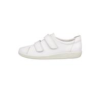 ECCO Sneaker Velcro Soft 2.0 (Premium-Vollnarbenleder) weiss Damen, Größe Euro (US) 36