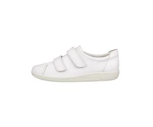 ECCO Sneaker Velcro Soft 2.0 (Premium-Vollnarbenleder) weiss Damen, Größe Euro (US) 40