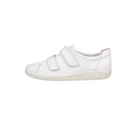 ECCO Sneaker Velcro Soft 2.0 (Premium-Vollnarbenleder) weiss Damen, Größe Euro (US) 42