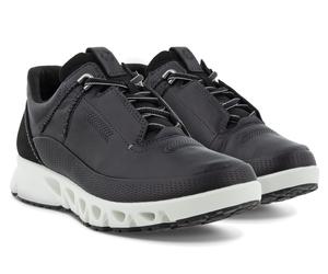 ECCO Sneaker-Wanderschuhe Multi-Vent Low Gtxs (Vollnarb und Nubukleder) schwarz Damen, Größe Euro (US) 39
