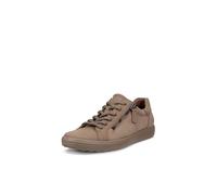 Ecco Sneaker Soft 7 49055360418 – Premium-Vollnarbenleder, seitlicher Reißverschluss – Taupe Gr. 38