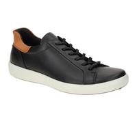 ECCO Sneaker Soft 7 Easy Slip Lace (Premium-Leder) schwarz/weiss Herren, Größe Euro (US) 46