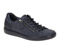 Ecco Soft 7 Schuhe blau marine Zip Nubuck 490553 - Größe 37