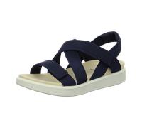 Ecco Soft Sandalen blau marine Kreuzriemen Nubuck 238813 für Damen, blau, Größe 36 EU
