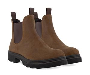 ECCO Stiefelette Grainer Chelsea Boot (Nubukleder, wasserdicht) dunkelbraun Damen, Größe Euro (US) 41