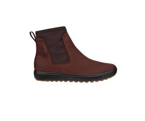 ECCO Stiefelette Soft 7 Tred Chelsea GTX (Nubukleder, wasserdicht) burgundrot/chocolat Damen, Größe Euro (US) 37