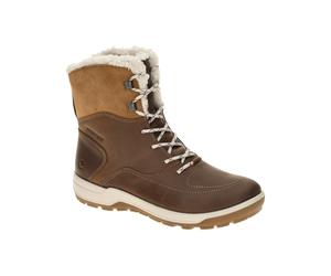 Ecco Trace Stiefel Winter Schnür Boots braun camel Warmfutter - Größe 40