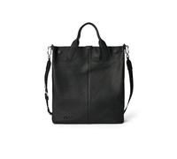 ECCO North-South Tote Soft Travel, Schwarzes genarbtes Leder, Large, North-South Tote Soft Travel