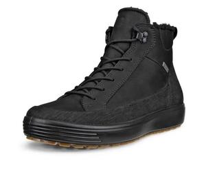 ECCO Wanderschuhe Soft 7 Tred High-Cut (Nubukleder, wasserdicht) schwarz Herren, Größe Euro (US) 41