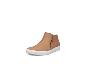 ECCO Weicher Damen-Sneaker mit 7 seitlichen Reißverschluss, Cashmere, 2/2.5 UK